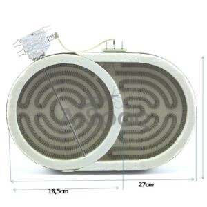 ΕΣΤΙΑ ΚΕΡΑΜΙΚΗ EGO ΔΙΠΛΗ 1800W ARISTON/INDESIT/WHIRLPOOL ORIGINAL - Image 1